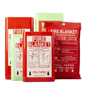 Заводская оптовая продажа, безопасные огнеупорные огнестойкие изоляционные стеклопластиковые аварийные противопожарные одеяла для кухни