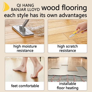 Suelo de Roble Blanco Ecológico Moderno, Duradero, con Diseño de Ondas de Agua y Base de Abedul, para Sala de Estar y Dormitorio - Product Image 2