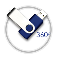 Flashdisk USB Metal Putar OEM 8GB-256GB Logo Kustom Antarmuka USB 2.0/3.0 Garansi 3 Tahun Chip Kelas-A Kecepatan Tinggi
