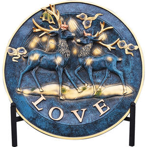 Ornement en résine de cerf minimaliste pour couple, design animal peint à <span class=keywords><strong>la</strong></span> main pour <span class=keywords><strong>la</strong></span> Saint-Valentin, décoration de <span class=keywords><strong>la</strong></span> maison et cadeau de pendaison de crémaillère - Product Image 5