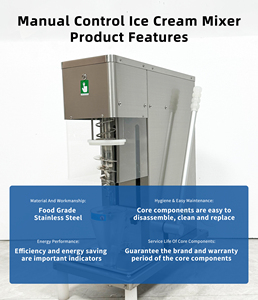 Macchina per Gelato con Frutta Miscelata, Mixer per Yogurt Gelato, Frullatore per Gelato alla Frutta Vera - 110V/220V 300 Pezzi/Ora - Product Image 2