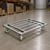 Chariot à tortue personnalisé en acier inoxydable 201, plateau basculant, quatre roues silencieuses, petit chariot à plateau plat, revêtement en poudre de qualité alimentaire
