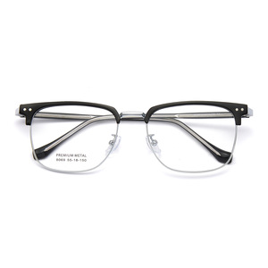 Monture de lunettes en métal de qualité supérieure 8069 55-18-150 Demi-monture surdimensionnée antidérapante unisexe Danyang - Product Image 1