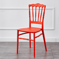 Chaises en polypropylène, chaises en plastique PP, chaises Napoléon pour mariage, banquet, chaise en plastique dorée et blanche