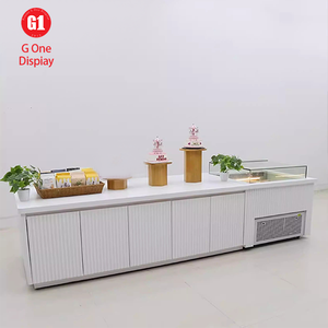 Mostrador de Recepción Personalizado para Salón de Billar, Cafetería, Gimnasio, Bar, Recepción de Hotel, Empresa, con Acabado de Piedra Simulada - Product Image 4