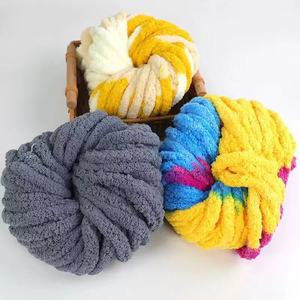Cynthia Super Big and Chunky <b>100</b>% Velvet Chenille <b>Yarn</b> for Arm Knitting Blanket - Product Image 5