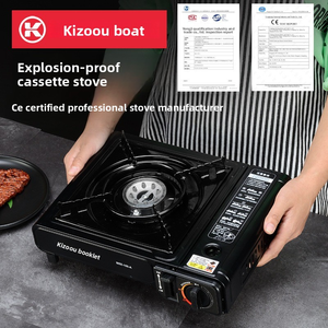 Hiking <strong>Camping</strong> <strong>Kitchen</strong> Portable Manual Iron Butane Gas Simple Lightweight Cassette Stove for Outdoor Includes Color Box - Product Image 3