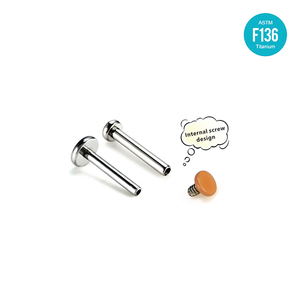 F136 Titanium Invisible Skin Tone Piercing Stud 2mm Mini <span class=keywords><strong>Lip</strong></span> pour Nez Oreille Sourcils - Product Image 3