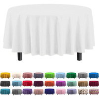 Nappe ronde jetable fête d'anniversaire Peva couleur unie fête nappe décorative 3 soie épaissie nappe fournitures