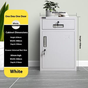 Archivador Comercial Moderno de Acero con Panel, con Cerradura, 2 Cajones, Almacenamiento Móvil Ajustable para Oficina, Hogar y Sala de Estar - Product Image 1
