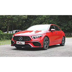 Adatto per Benz una <span class=keywords><strong>classe</strong></span> W177 2020-2022 modificato in stile A45 <span class=keywords><strong>AMG</strong></span> contengono assemblaggio <span class=keywords><strong>paraurti</strong></span> anteriore con griglia e labbro posteriore - Product Image 3