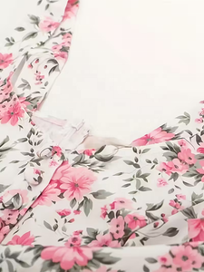 1950s Ретро платье трансграничная Внешняя торговля Летнее платье с принтом на пуговицах повседневное шифоновое коктейльное платье для вечеринки - Product Image 3