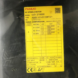 A06B-1474-B128 # F321 A06B-1474-B128 A06B-1474-B128 # Motor de Husillo AC FANUC F521, Otros Equipos Eléctricos - Product Image 2
