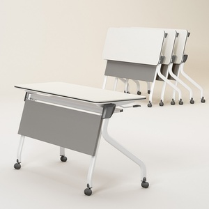 Stackable Speech Desk Design Office Meeting Training <b>Table</b> With <b>Wheels</b> - Product Image 4