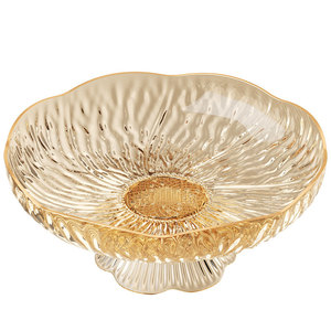 <span class=keywords><strong>Assiette</strong></span> à fruits élégante en plastique de luxe avec égouttoir pour table de salon et rangement de collations - Product Image 1
