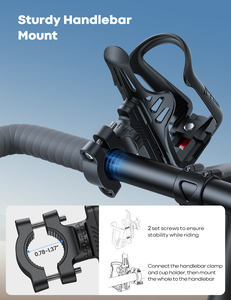 Soporte para Botella de Bicicleta Lamicall BCSW01 con Rotación de 360 Grados, Abrazadera para Manillar y Barra Transversal, Antideslizante, para Bicicleta de Montaña - Product Image 6