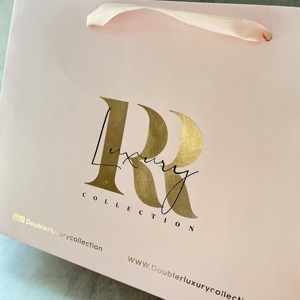 Bolsas de papel con estampado de arte, color <span class=keywords><strong>rosa</strong></span>, elegante, estampado en caliente, logotipo de lujo, regalo de compras, bolsa de papel con cinta, gran oferta - Product Image 4