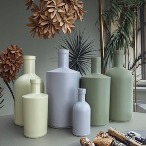 Emballage personnalisé <span class=keywords><strong>de</strong></span> bouteilles en verre pour spiritueux, <span class=keywords><strong>rhum</strong></span>, vodka, whisky, gin, noir mat vert <span class=keywords><strong>de</strong></span> luxe, 100 ml, 375 ml, 500 ml, 750 ml, imprimé - Product Image 5