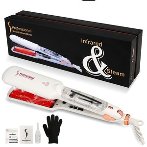 Piastra a Vapore Professionale 2 <span class=keywords><strong>in</strong></span> 1 per Capelli, <span class=keywords><strong>in</strong></span> Ceramica a Infrarossi, per Capelli Ricci Naturali e Spessi - Ingrosso - Product Image 1