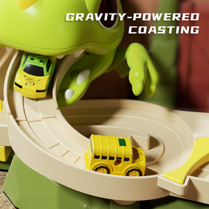 Set de Pista de Carreras de Dinosaurios EPT para Niños, Pista Deslizante por Gravedad con 4 Coches de Juguete, Set de Pista de Vehículos para Jugar en Interiores - Product Image 3
