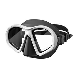 Ensemble de plongée en apnée et de plongée libre de type J, avec support pour caméra GoPro, faible volume, verre trempé, silicone, étanche, noir - Product Image 3