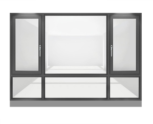 Fenêtre à battant en alliage d'aluminium avec design moderne et ouverture à battant Fenêtres fixes en verre <span class=keywords><strong>trempé</strong></span> insonorisées et thermo-isolantes en <span class=keywords><strong>acier</strong></span> inoxydable - Product Image 1