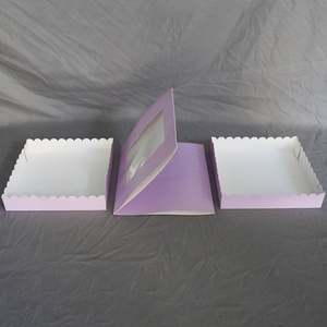 กล่องบรรจุภัณฑ์เค้กแบบกำหนดเองจากซัพพลายเออร์ กล่องกระดาษแข็งสีขาวสำหรับร้านเบเกอรี่ กล่องสำหรับงานวันเกิดสำหรับบรรจุเค้ก - Product Image 4