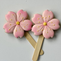 Biscuits à la crème en forme de sucette à la fleur de cerisier, emballage en vrac, 30g, vente en gros d'usine