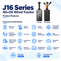 Traceur GPS filaire 4G+2G série J16 pour voitures et camions, suivi en temps réel, lecture de l'itinéraire sur 180 jours et coupure à distance du carburant