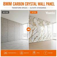 Paneles de Pared Modernos para Oficina, Yaerda, Cristal de Carbono WPC, Mural Geométrico Personalizado, Resistente al Fuego B1, Diseño Gráfico, Fácil Instalación
