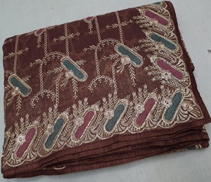 New <b>Designer</b> Silk Traditional Georgette Embroidery Work with Jeri Work Party Saree Collection - Product Image 2