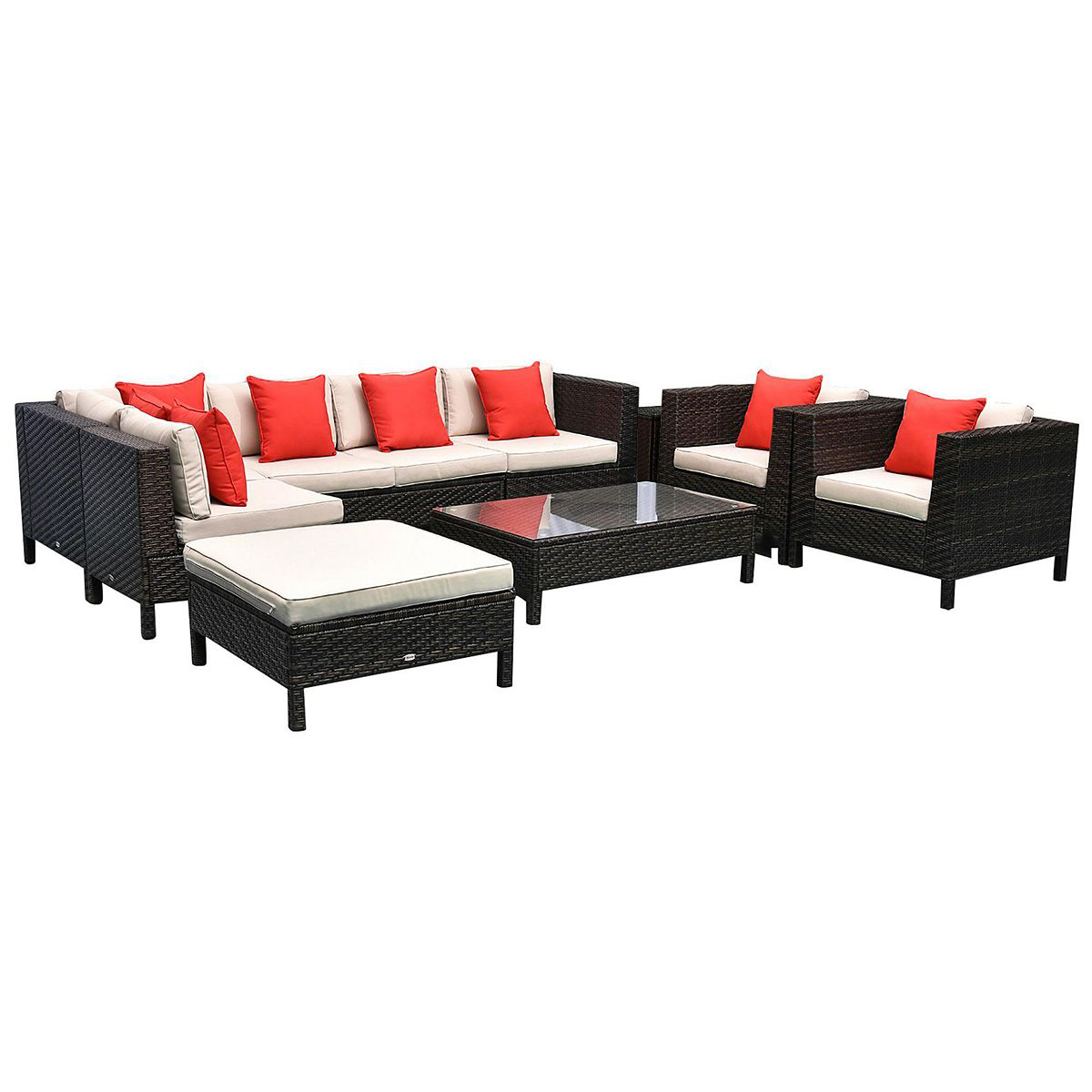 Wholesale Luxury Patio Design Outdoor Pool Side Set Furniture Wicker Round Rattan Couch Fabric Coffee Table Modular Garden Sofa