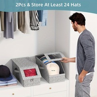 Organisateur de vêtements multi-usages transfrontalier, boîte de rangement pour chapeaux, grande capacité, empilable, organisateur de casquettes de baseball, polyvalent pour la maison