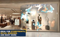 Écran publicitaire LED transparent flexible VORTEX à impact visuel pour exposition pop-up