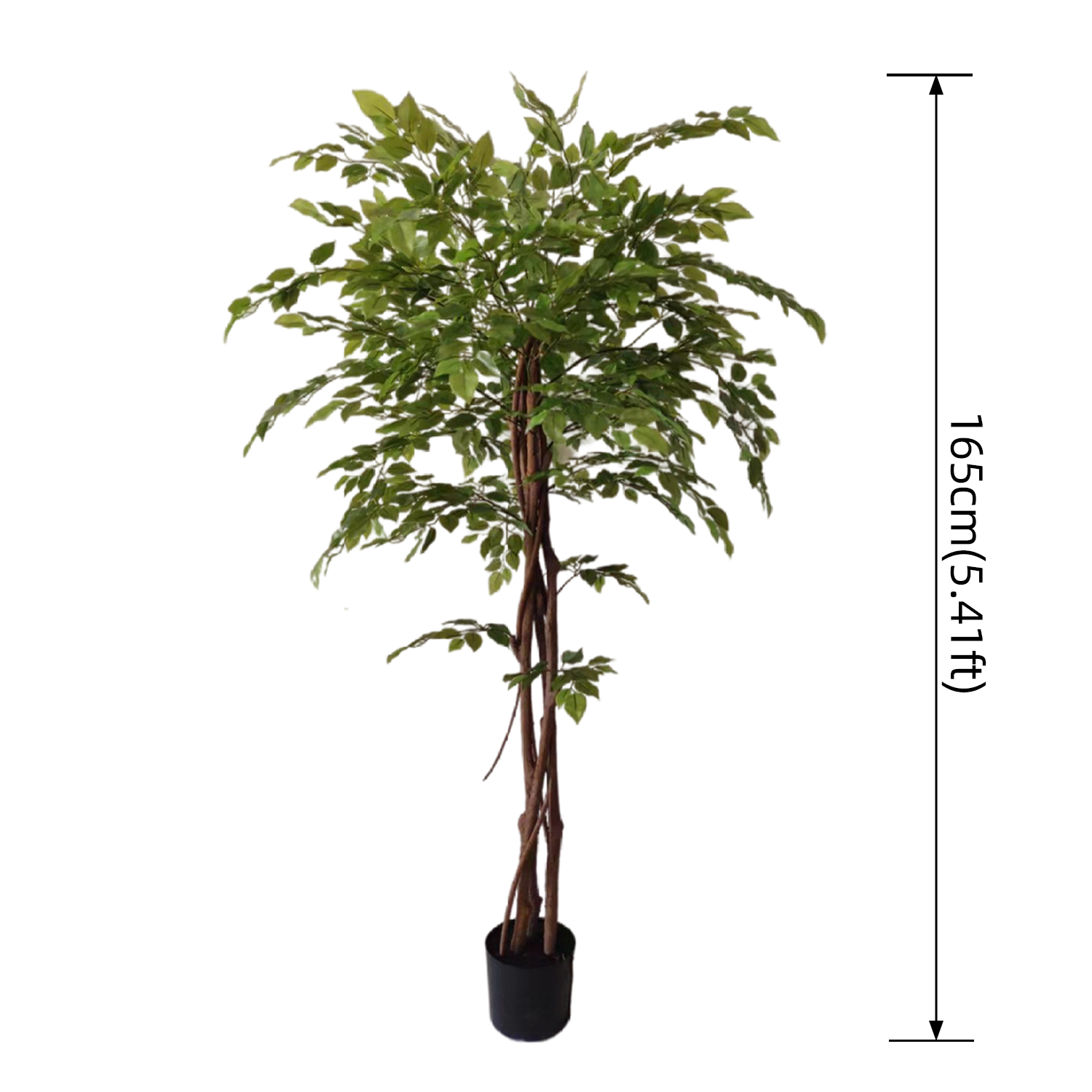 Arbre Ficus artificiel vert naturel 120 cm (3,93 pieds)