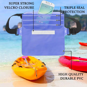 Nouvelle sacoche de taille imperméable en PVC pour sports de plein air, grande pochette étanche pour téléphone portable, sacoche de taille transparente, article très vendu. - Product Image 4
