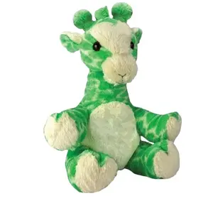 ที่กำหนดเองน่ารักยัดไส้สัตว์สีเขียวยีราฟของเล่นขายส่งสบายสัตว์ตุ๊กตายัดของเล่นนุ่ม