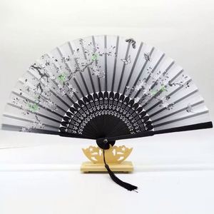 Custom <b>Pattern</b> Folk Style Painted Design Abanicos Bamboo Hand Folding Fan for Sale Performance Decoration Wedding Party Gift - Product Image 4