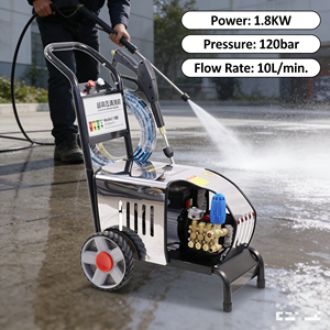 Machine de lavage de voiture électrique personnalisée 120 bar 1800w 220v, nettoyeur haute pression électrique, machine à pression - Product Image 1