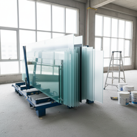 Verre de sécurité trempé à double vitrage pour portes coulissantes |   Design moderne sans cadre pour les systèmes de terrasse, balcon, salon et chambre à coucher