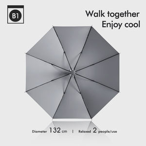 Super grand parapluie de pluie à trois côtés avec impression de logo personnalisé pour adultes, cadeau d'affaires à l'épreuve du vent et avec fonction d'ouverture automatique du soleil - Product Image 6