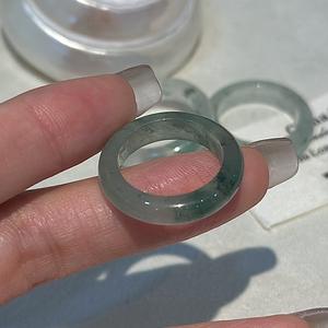 African Emerald <b>Ring</b> Simple Cool Design New Chinese Style Stackable <b>Plain</b> <b>Ring</b> Loach Back Jewelry Set - Product Image 4