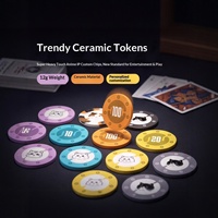 Jeu de jetons en céramique personnalisables sur le thème de l'anime, fabriqués à Hangzhou, pour les jeux d'échecs et de cartes, accessoires de divertissement