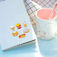 Patchs autocollants mignons de petite taille, imitation chips, donuts, pains, hot-dogs, boissons, pour la décoration de vêtements, t-shirts, sacs, chaussures, chapeaux