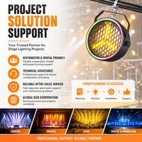 Projecteur de scène rétro 100W avec 3x30W COB RGB doré et stroboscope pour événements et locations