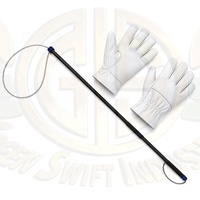 Gants offerts, Canne de récupération pour chiens en aluminium avec enrouleur de câble, Capacité 5, Portée <20m, Qualité durable, Prix bas, Conception OEM, G S INDUSTRY