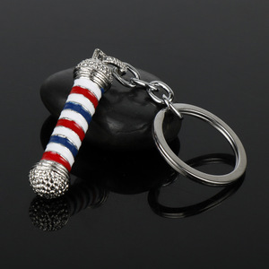 Nouveau Porte-clés Créatif 3D pour Coiffeur, Pendentif Lumineux pour Salon de <span class=keywords><strong>Barbier</strong></span>, Bijou, Cadeau pour Coiffeur, Porte-clés en Métal - Product Image 5