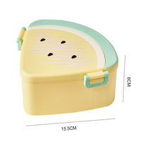 Déjeuner sans Bpa Boîte à bento écologique à la pastèque Récipient de stockage hermétique en plastique pour aliments