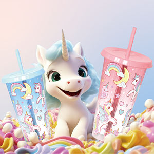 Bouteille créative <span class=keywords><strong>réutilisable</strong></span> en plastique couleur magique changement de couleur froide <span class=keywords><strong>gobelet</strong></span> paille fille eau <span class=keywords><strong>licorne</strong></span> tasse - Product Image 4