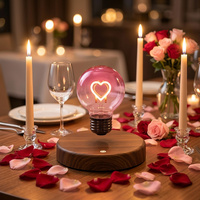 Lámpara Levitante con Bombilla Magnética y Base Flotante, Enchufe Estadounidense, Bombilla LED de Luz Nocturna, Regalos para el Hogar y la Oficina, Bombilla Magnética Giratoria